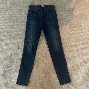 Madewell Dark Wash 10” High Rise Skinny Jeans